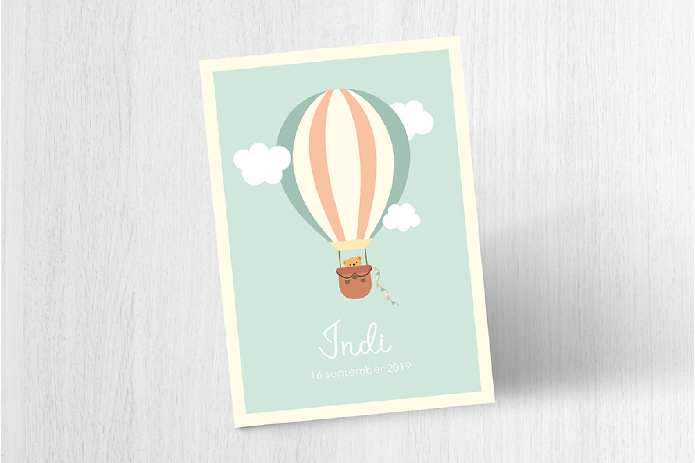 Beertje in luchtballon